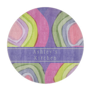 Planche À Découper Aquarelle colorée Customisée