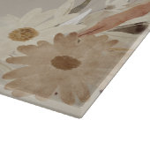 Planche À Découper Aquarelle d'automne Monogramme floral Personnalisé (Coin)