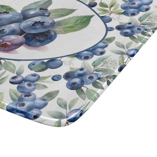 Planche À Découper Aquarelle de bleuets mignons (Coin)