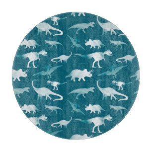 Planche À Découper Aquarelle de dinosaure : Motif textile