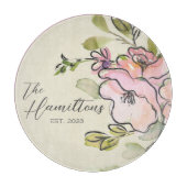 Planche À Découper Aquarelle de ferme Floral Custom Etabli (Devant)