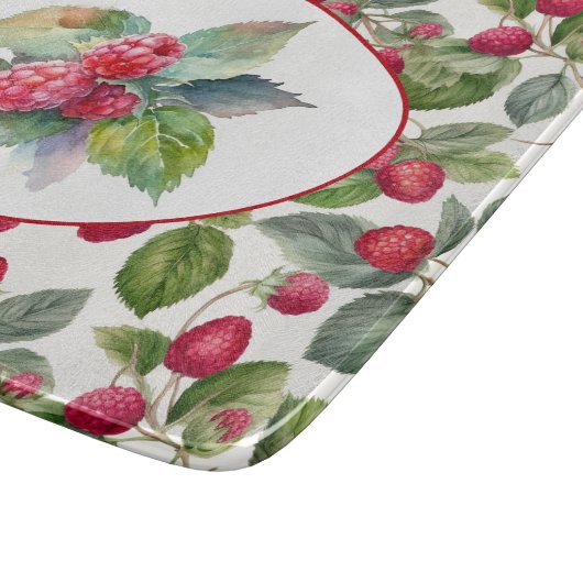 Planche À Découper Aquarelle de framboises mignonnes (Coin)
