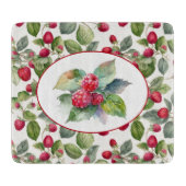 Planche À Découper Aquarelle de framboises mignonnes (Devant)