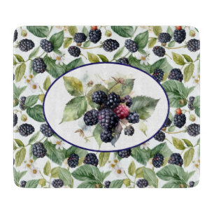 Planche À Découper Aquarelle de mûre Blackberry