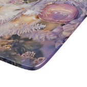 Planche À Découper Aquarelle de Noël violet (Coin)