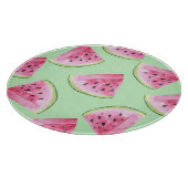 Planche À Découper Aquarelle de pastèque, motif d'été sans soudure. (Coin)