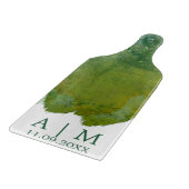 Planche À Découper Aquarelle de ton de bijoux vert (Coin)