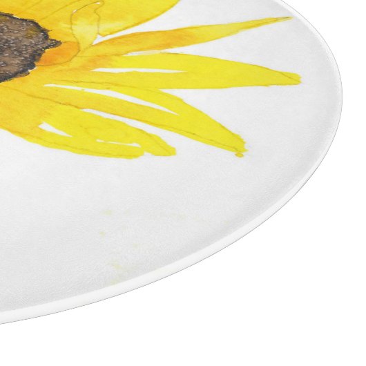 Planche À Découper Aquarelle de tournesol (Coin)
