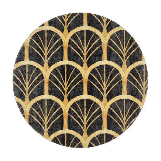 Planche À Découper Aquarelle d'impression or dessinée à la main (Devant)