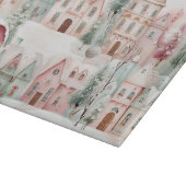 Planche À Découper Aquarelle douce à la menthe et rose (Coin)