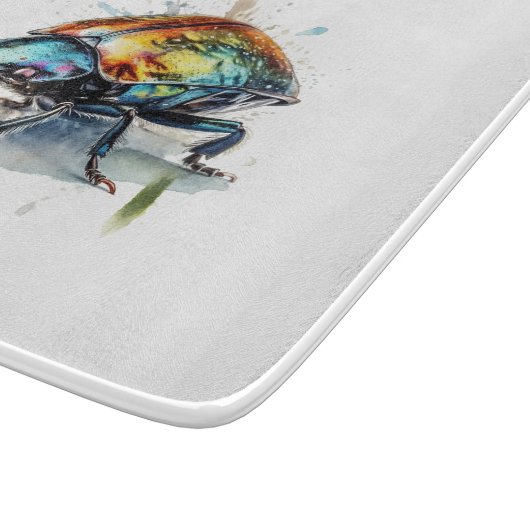 Planche À Découper Aquarelle du coléoptère iridescendant (Coin)