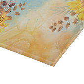 Planche À Découper Aquarelle en marbre bleu jaune (Coin)