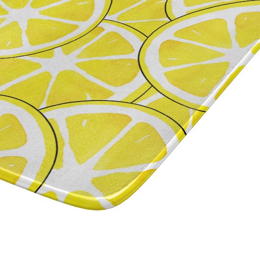 Planche À Découper Aquarelle et tranches de citron en stylet (Coin)