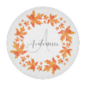 Planche À Découper Aquarelle Feuille d'érable (Devant)