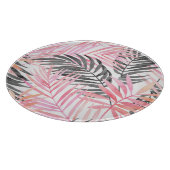 Planche À Découper Aquarelle Feuille rose tropicale (Coin)