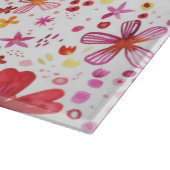 Planche À Découper Aquarelle fleurie Boho colorée (Coin)