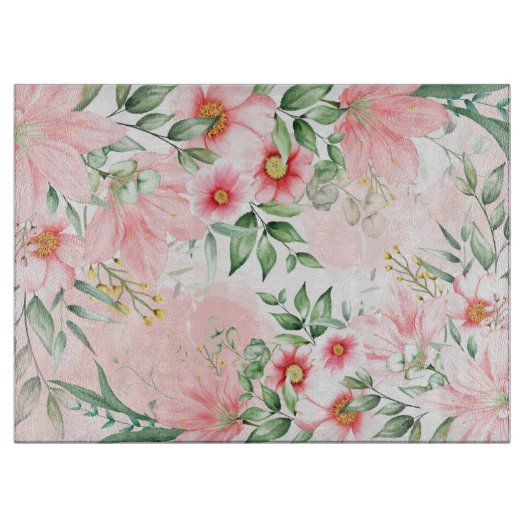 Planche À Découper Aquarelle Floral (Devant)