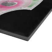 Planche À Découper Aquarelle florale et argentée Challah (Coin)