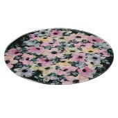 Planche À Découper Aquarelle florale foncée : belle impression. (Coin)