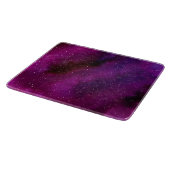 Planche À Découper Aquarelle Galaxies rose violet (Coin)