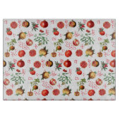 Planche À Découper Aquarelle grenade Motif de fruits méditerranéen (Devant)