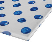 Planche À Découper Aquarelle indigo bleu pois motif (Coin)