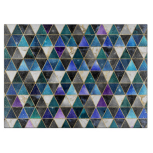 Planche À Découper Aquarelle Isométrique avec or et marbre Galaxy