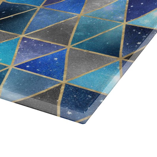 Planche À Découper Aquarelle Isométrique avec or et marbre Galaxy (Coin)