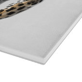 Planche À Découper aquarelle léopard jungle chat animal peint vert (Coin)