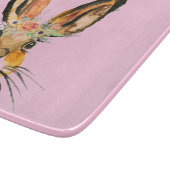 Planche À Découper Aquarelle mignonne Lapin Lapin Lièvre Pâques Flora (Coin)