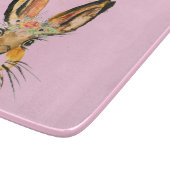 Planche À Découper Aquarelle mignonne Lapin Lapin Lièvre Pâques Flora (Coin)