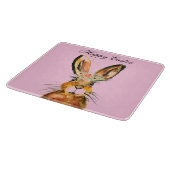 Planche À Découper Aquarelle mignonne Lapin Lapin Lièvre Pâques Flora (Coin)