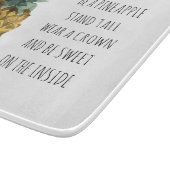 Planche À Découper Aquarelle moderne ananas et citation amusante posi (Coin)