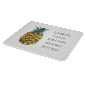 Planche À Découper Aquarelle moderne ananas et citation amusante posi (Coin)