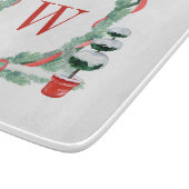 Planche À Découper Aquarelle Noël Topio Cimier Monogramme (Coin)