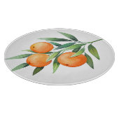 Planche À Découper Aquarelle Orange Fruits : Branches Isolées. (Coin)