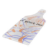 Planche À Découper Aquarelle orange violet abstrait ajouter le nom te (Coin)