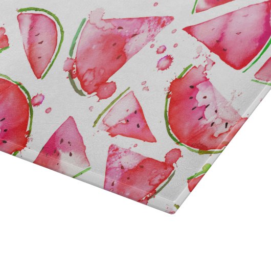 Planche À Découper Aquarelle pastèque 1 (Coin)