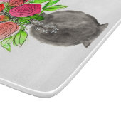 Planche À Découper Aquarelle peinte à la main Art Floral Abstrait (Coin)