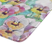 Planche À Découper Aquarelle peinture de volets rose, jaune, blanc (Coin)