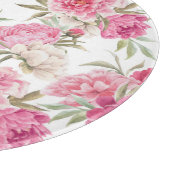 Planche À Découper Aquarelle Peoné rose : Élégance florale (Coin)