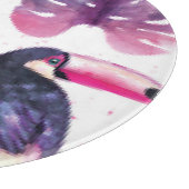 Planche À Découper Aquarelle Perroquets : Tropical Ultra-Violet Chic. (Coin)