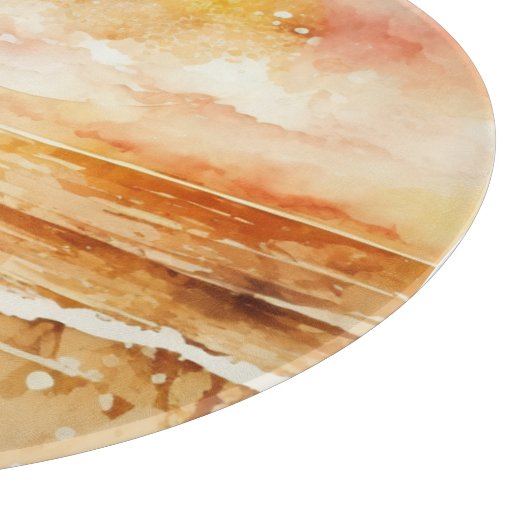 Planche À Découper Aquarelle Plage Design 1 (Coin)