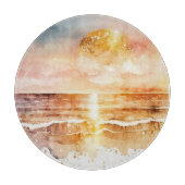 Planche À Découper Aquarelle Plage Design 1 (Devant)