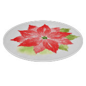 Planche À Découper Aquarelle Poinsettia (Coin)