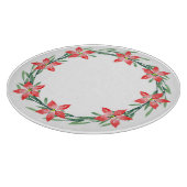 Planche À Découper Aquarelle Poinsettia Feuille Wreath (Coin)