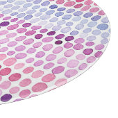 Planche À Découper Aquarelle rayée : Polka gris rose (Coin)