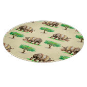 Planche À Découper Aquarelle Rhino : Motif peint à la main. (Coin)