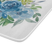 Planche À Découper Aquarelle Rose bleue (Coin)