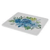 Planche À Découper Aquarelle Rose bleue (Coin)